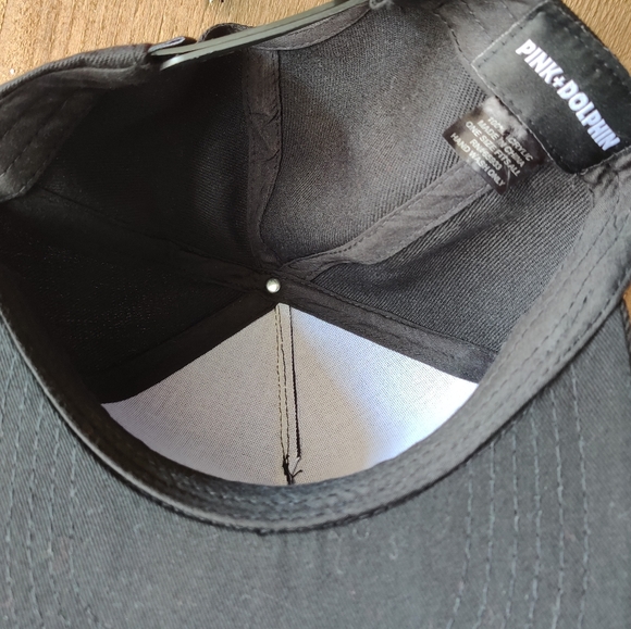 Pink Dolphin Snapback Hat Black OSFA Adjustable Solid Outdoor - Picture 4 of 6